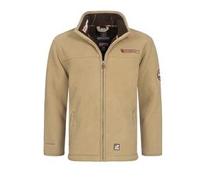Geographical Norway Ubolt Men - Men's Warm Thick Fleece Zip - Men's Warm Winter Sweatshirt Jacket Soft - Long Sleeve Lined Sweatshirt - Ideal Autumn Winter (Camel XXL)