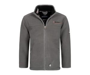 Geographical Norway Ubolt Men - Men's Warm Thick Fleece Zip - Men's Warm Winter Sweatshirt Jacket Soft - Long Sleeve Lined Sweatshirt - Ideal Autumn Winter (Dark grey L)