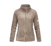 Geographical Norway Upaline Lady - Fleece Jacket Women Fine Warm Zip - Autumn Winter Spring Warm Women's Jackets Ladies - Long Sleeve Sweater Fur Soft Outdoor Comfort (Taupe XXL)
