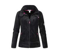 Geographical Norway Upaline Lady - Fleece Jacket Women Fine Warm Zip - Autumn Winter Spring Warm Women's Jackets Ladies - Long Sleeve Sweater Fur Soft Outdoor Comfort (Black S)