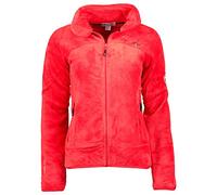Geographical Norway Upaline Lady - Women's Fine Fleece Warm Zip - Autumn Winter Spring Warm Women's Jacket - Long Sleeve Sweater Fur Soft Outdoor Comfort (Red XL)