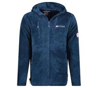 Geographical Norway Upload Men - Men's Warm Mid Thick Fleece Zip - Men's Autumn Winter Spring Warm Jacket - Long Sleeve Sweater Soft Comfort Outdoor (Navy Blue XL)
