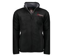 Geographical Norway Usine Men Distribrands - Thick Warm Men's Fleece Zip - Jacket Sweatshirts Winter Warm Men's Soft - Sweatshirt Soft Lining Long Sleeves, black, S Plus Tall