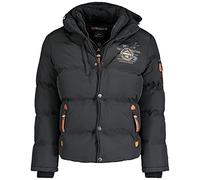 Geographical Norway Verveine Men - Men's Winter Autumn Jacket - Comfortable Warm Coat Lining - Long Sleeve Windbreaker Jacket - Ideal Elegant Gift Casual Men (Black XXL)