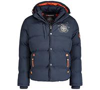 Geographical Norway Verveine Men - Men's Winter Autumn Jacket - Comfortable Warm Coat Lining - Long Sleeve Windbreaker Jacket - Ideal Elegant Gift Casual Men (Marine blue L)