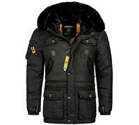 Geographical Norway Warm winter jacket for men FVSB Parka Outdoor ACORE Luxury Ski, Black, XXL