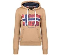 Geographical Norway Women's Gpalm Lady Hooded Sweatshirt, Taupe, XL