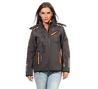 Geographical Norway Women's Softshell Functional Outdoor Rain Jacket IMS Edition Sport Water-Repellent in Bundle with Urbandreamz Beanie S M L XL XXL, Rose - Grey/Orange, S
