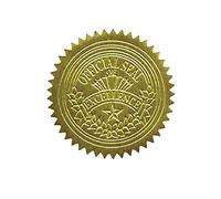 Geographics Gold Embossed Foil Seal, 100 per Pack (20014)