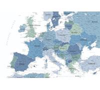Geography Map of Europe European Map Wall Chart Art Self Adhesive Sticker Mural Poster size 1500mm wide x 900mm deep V4