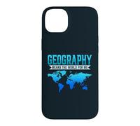 Geography Means The World For Me Earth Map Science Teacher Case for iPhone 14 Plus