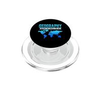 Geography Means The World For Me Earth Map Science Teacher PopSockets PopGrip for MagSafe