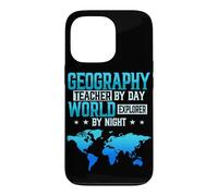 Geography Teacher By Day World Explorer By Night Geographer Case for iPhone 13 Pro