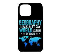 Geography Teacher By Day World Explorer By Night Geographer Case for iPhone 13 Pro Max