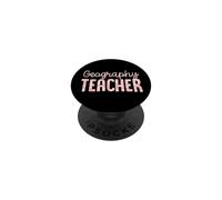 Geography Teacher Colorful Leopard Print Pattern Style PopSockets Adhesive PopGrip