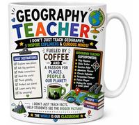 Geography Teacher Inspiring Explorers and Curious Minds Appreciation Ceramic Coffee Mug Education Gift Mug