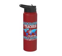 Geography Teacher I've Got The World Mapped Out Stainless Steel Insulated Water Bottle