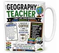 Geography Teacher Mug Funny School Geography Tutor Coffee Cup Maps Globe Adventure Classroom End of Term Thank You Appreciation Gift Mug