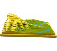 Geography Teaching Model, Removable Contour Terrain Plate Construction Model, Topographic Geomorphology Teaching Instrument, for Classroom Teaching.