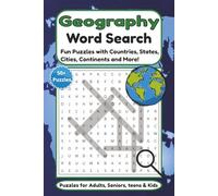 Geography Word Search Book: Word Searches with Easy to Read Print about Geography, Countries, Cities, Monuments, 7 Wonders, Continents, States | 6x9 ... Gift for Vacations, Holidays and Free Times