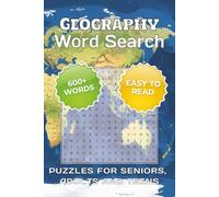 Geography Word Search Puzzle Book for Teens, Adults & Seniors: Word Searches with Easy to Read Print about Geography, Cities, Countries & More | 6x9 ... | Fun Gift for Travel, Vacations & Free Time