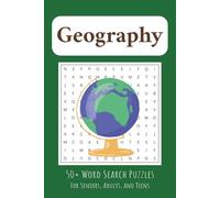Geography Word Search Puzzle Book: Word Searches with Easy to Read Print About Geography, Cities, Capitols, and More | 6x9 inches, 110 pages | 50+ ... Gift for Vacations, Holidays, and Free Times
