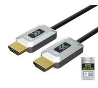 GeoHN.G 8K HDMI Fibre Optic Cable 3M, Certified 48Gbps Ultra High Speed HDMI 2.1 Cable 8K@60Hz 4K@120Hz/144Hz Dynamic/HDR10/eARC/HDCP 2.2&2.3/3D, Compatible with RTX3090/PS5/Roku TV/HDTV/Blu-ray