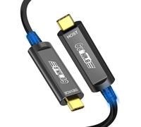 GeoHN.G USB C Fiber Optic Cable 30M, 10Gbps Active Optical USB 3.2 Gen2 Cable with German SiliconLine Chip, Long Distance for Machine Vision, Logitech 4K Camera, VR/AR, Video Conference