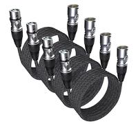 GeoHN.G XLR to XLR Cable 3M-4 Pack, 3-Pin Microphone Cable XLR Male to Female Extension Cord Compatible with Mixer Live Stage Speaker Amplifier Music Recording and More