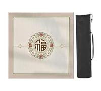 GeOinQL Mahjong Table Mat, Mahjong Mat with Storage Bag, Mahjong Table Mat Anti Slip Noise Reduction,(Style5,31.49 * 31.49in)