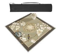 GeOinQL Mahjong Table Mat, Portable Mahjong Mat with Carrying Bag Rubber Anti Slip Silent Mahjong Table Mat,(90 cm/35.43 in)