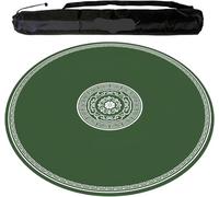 GeOinQL Mahjong Table Mat, Round Mahjong Mat Thickened and Non-Slip Mahjong Table Cover(70cm/27.55in)