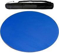 GeOinQL Mahjong Table Mat, Round Mahjong Mat Thickened and Non-Slip Mahjong Table Cover(Blue,80cm/31.49in)