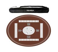 GeOinQL Mahjong Table Mat, Soft Crystal Velvet Mahjong Mat Silent and Noise Reduction Mahjong Table Cover(Coffee,120cm/47.24in)