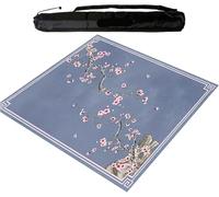 GeOinQL Mahjong Table Mat, Square Mahjong Mat with Black Carrying Bag, Thick Mute Tablecloth,(90 cm/35.43 in)