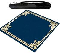 GeOinQL Mahjong Table Mat, Square Mahjong Mat with Rubber Backing, Thick Anti Slip Table Cover,(100 cm/39.37 in)
