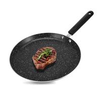 GEOKILO Non Stick Crepe Pan, 26cm/10in Dosa Pan PFOA Free & Non-Toxic, Die-cast Aluminium Roti Pancake Maker for Induction, Electric & Gas Hobs Dishwasher