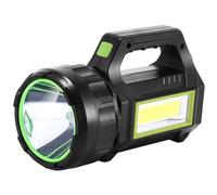 GEOKILO Solar LED Torch, Large Torch Camping Lantern, 3 Light Sources Rechargable Torchs, 8 Modes Spotlight Torc h Emergency Light, 2400mAh Portable Searchlight Large Torchs for Hiking Power Outage