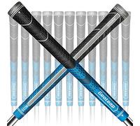 Geoleap ACE-R Golf Grips Set of 13- Back Rib Improved Control，Multi Compound Rubber and Cord Hybrid Golf Club Grips, Standard/Mdisize, 5 Colors Optional. (Midsize, Blue)