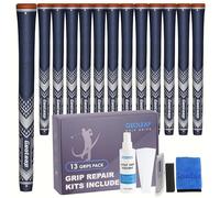 Geoleap Golf club Grip Set of 13- Soft Reduce Taper Design Provides High Traction and Performance,13 golf Grips with 15 Tapes or with All Repair Kits for Choice. (Jumbo, Navy--Pro Kit(13 Grips with