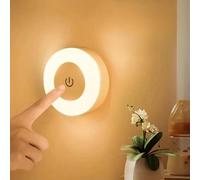 Geolex Home Rechargeable LED Mini Touch Light - Portable Magnetic Lamp with 3 Colour Modes, Dimmable Wireless Nursery Light for Kids Rooms, Night Feeds, Bedrooms & Cupboards
