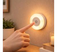 Geolex Home Rechargeable LED Night Light - Magnetic Stick On Mini Light, Wireless Dimmable Touch Lamp with 3 Colour Modes for Bedroom, Nursery, Hallway, Wardrobe & Cupboard