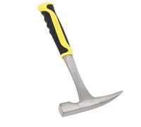 Geological Hammer Rock Pick Hammer High Carbon Steel Durable Rust Resistant for Survey Mine Exploration Geological Prospecting Construction Gold Mining (Pointed Tip)