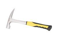 Geological Hammer with Shock Absorbing Handle, 31 Oz Big Pointed Tip Hammer with PU Non-slip for Rock Hounding, Geological Exploration, Prospecting, Mining (point head)