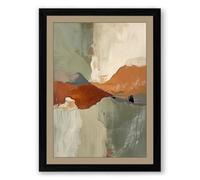 Geological Strata Minimalist Framed Wall Art Print A3 (42×29.7cm) Black, Wall Decor for Living Room, Bedroom, Office & Home, Ready to Hang, Art Gift