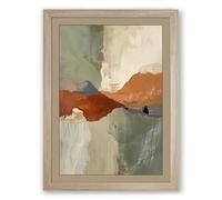 Geological Strata Minimalist Framed Wall Art Print A3 (42×29.7cm) Oak, Wall Decor for Living Room, Bedroom, Office & Home, Ready to Hang, Art Gift