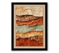 Geological Strata Rustic Framed Wall Art Print A3 (42×29.7cm) Black, Wall Decor for Living Room, Bedroom, Office & Home, Ready to Hang, Art Gift