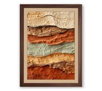 Geological Strata Rustic Framed Wall Art Print A3 (42×29.7cm) Walnut, Wall Decor for Living Room, Bedroom, Office & Home, Ready to Hang, Art Gift