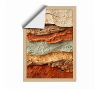 Geological Strata Rustic Unframed Wall Art Print A3 (42×29.7cm), Wall Decor for Living Room, Bedroom, Office & Home, Art Gift