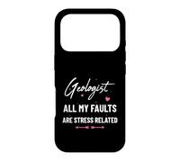 Geologist All My Faults Are Stress Related Fun Earth Science Case for iPhone 17 Pro